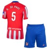 Original Trikotsatz Atlético Madrid R. De Paul 5 Heimtrikot 2024-25 Für Kinder